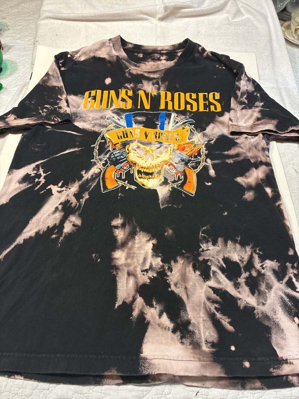 Guns N' Roses Graphic Bleach-Dye T-Shirt